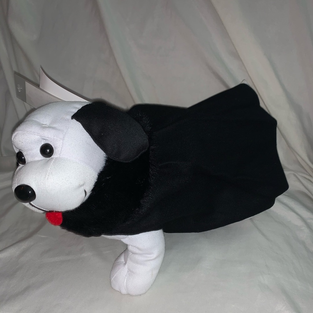 Wool with Faux Fur Trim Doggie Black Coat - New